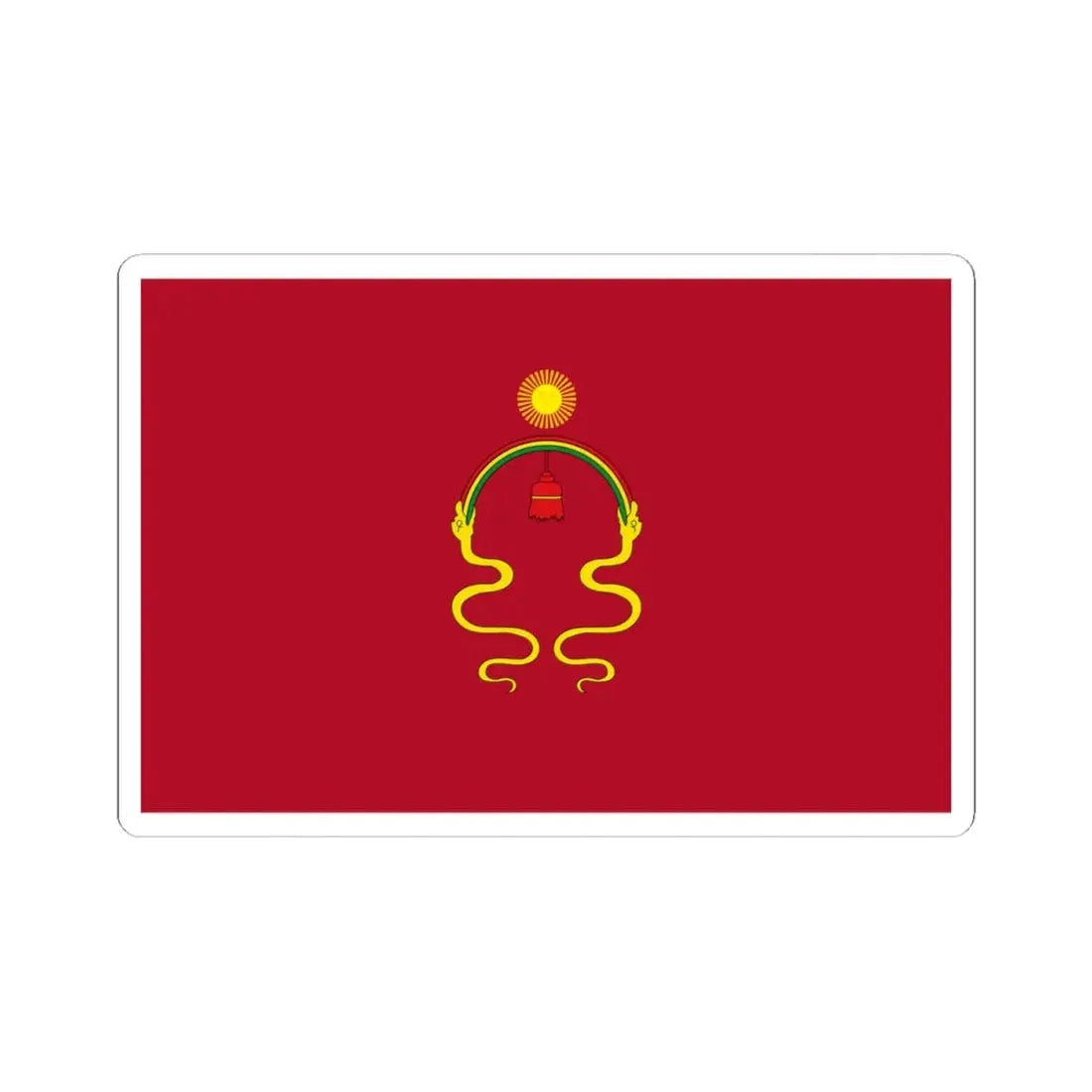 Bandera de la rebelion de 1780 (Peru) STICKER Vinyl Kiss-Cut Decal 4 Inch White - The Sticker Space