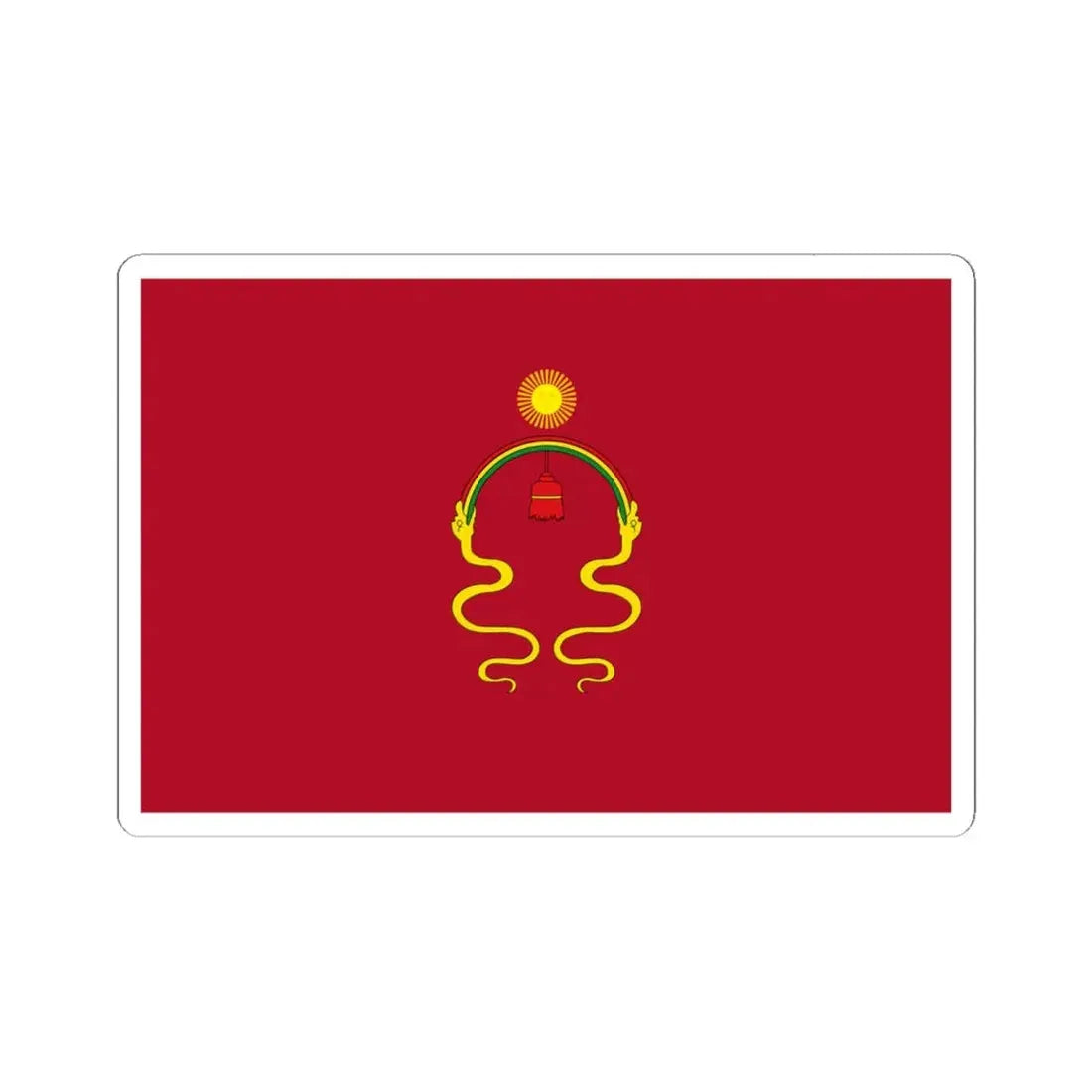 Bandera de la rebelion de 1780 (Peru) STICKER Vinyl Kiss-Cut Decal 6 Inch White - The Sticker Space