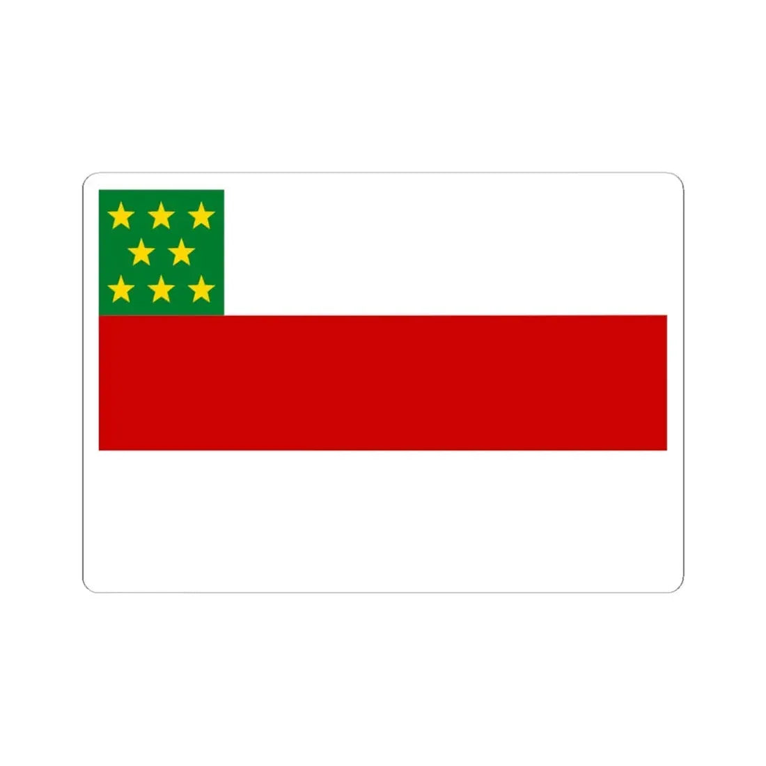 Bandera de la region de Piura (Peru) STICKER Vinyl Kiss-Cut Decal 6 Inch White - The Sticker Space