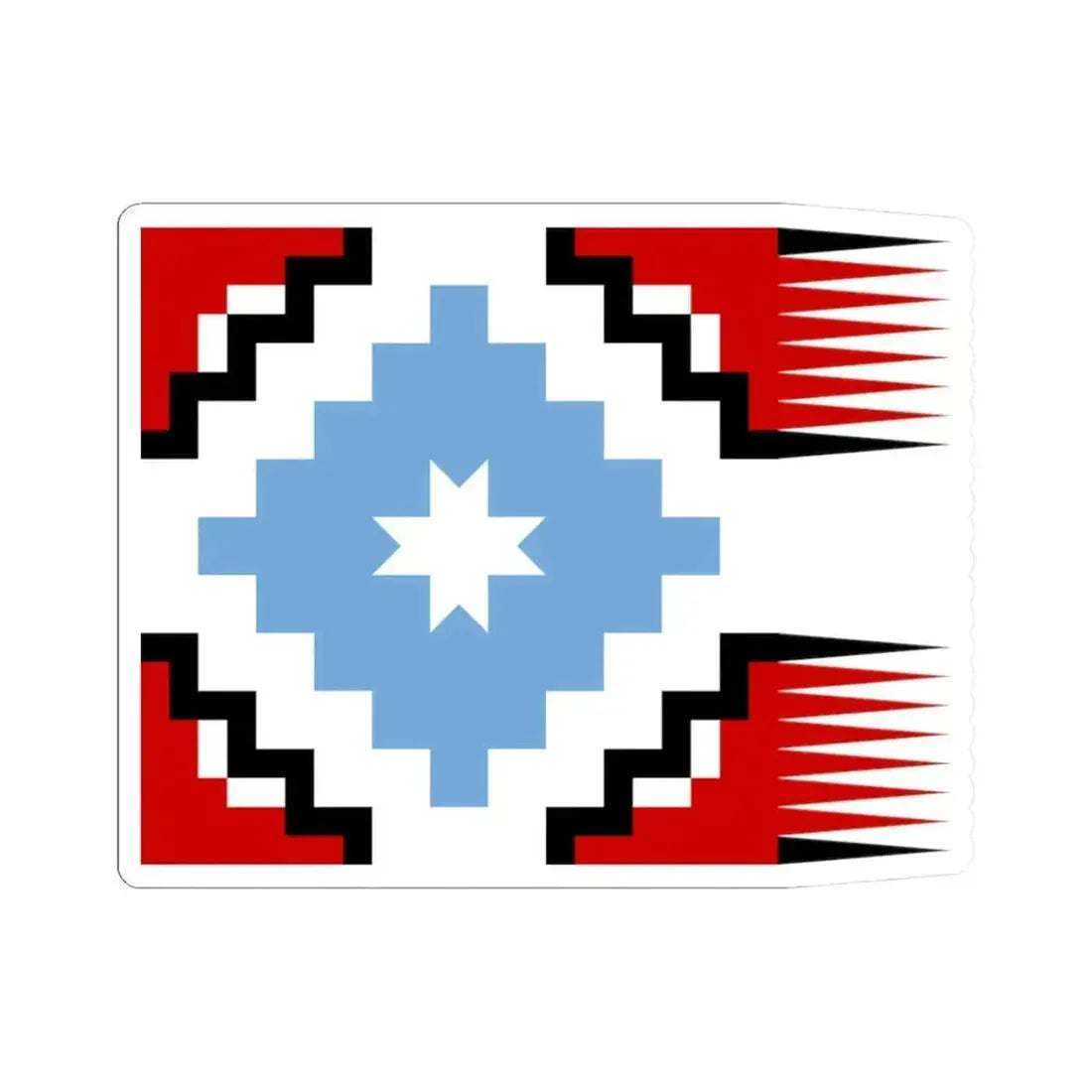 Bandera de Leftraru (Argentina) STICKER Vinyl Kiss-Cut Decal 3 Inch White - The Sticker Space