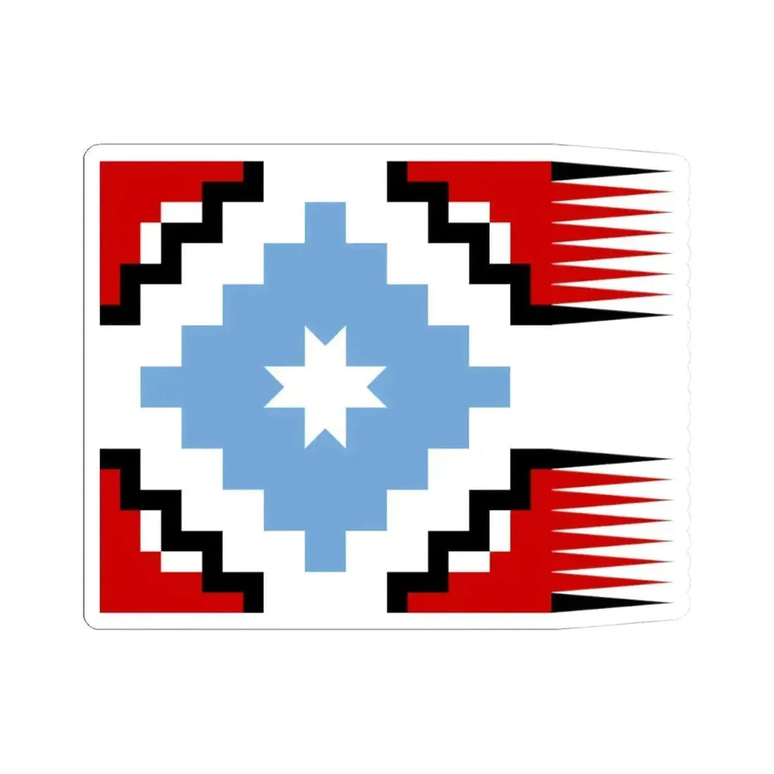 Bandera de Leftraru (Argentina) STICKER Vinyl Kiss-Cut Decal 4 Inch White - The Sticker Space