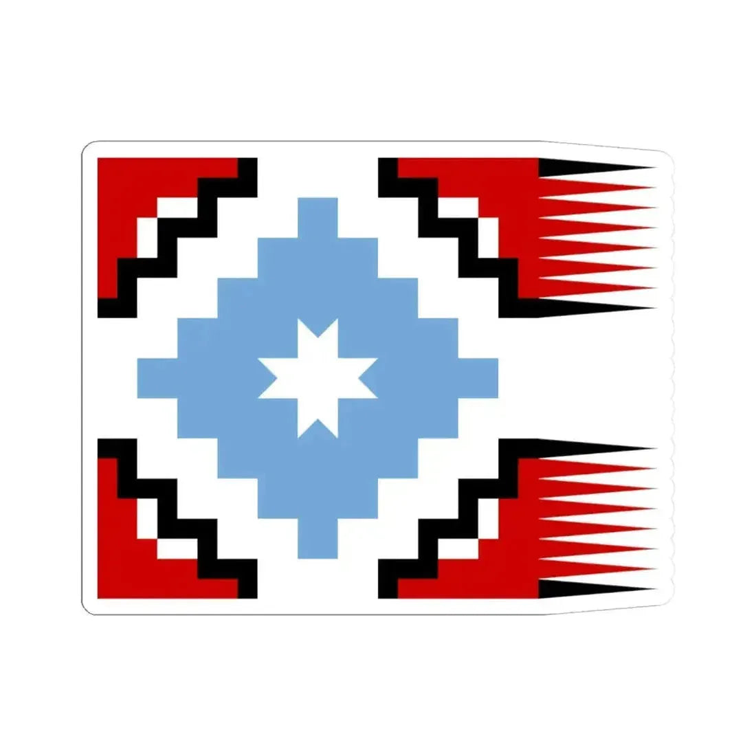 Bandera de Leftraru (Argentina) STICKER Vinyl Kiss-Cut Decal 6 Inch White - The Sticker Space