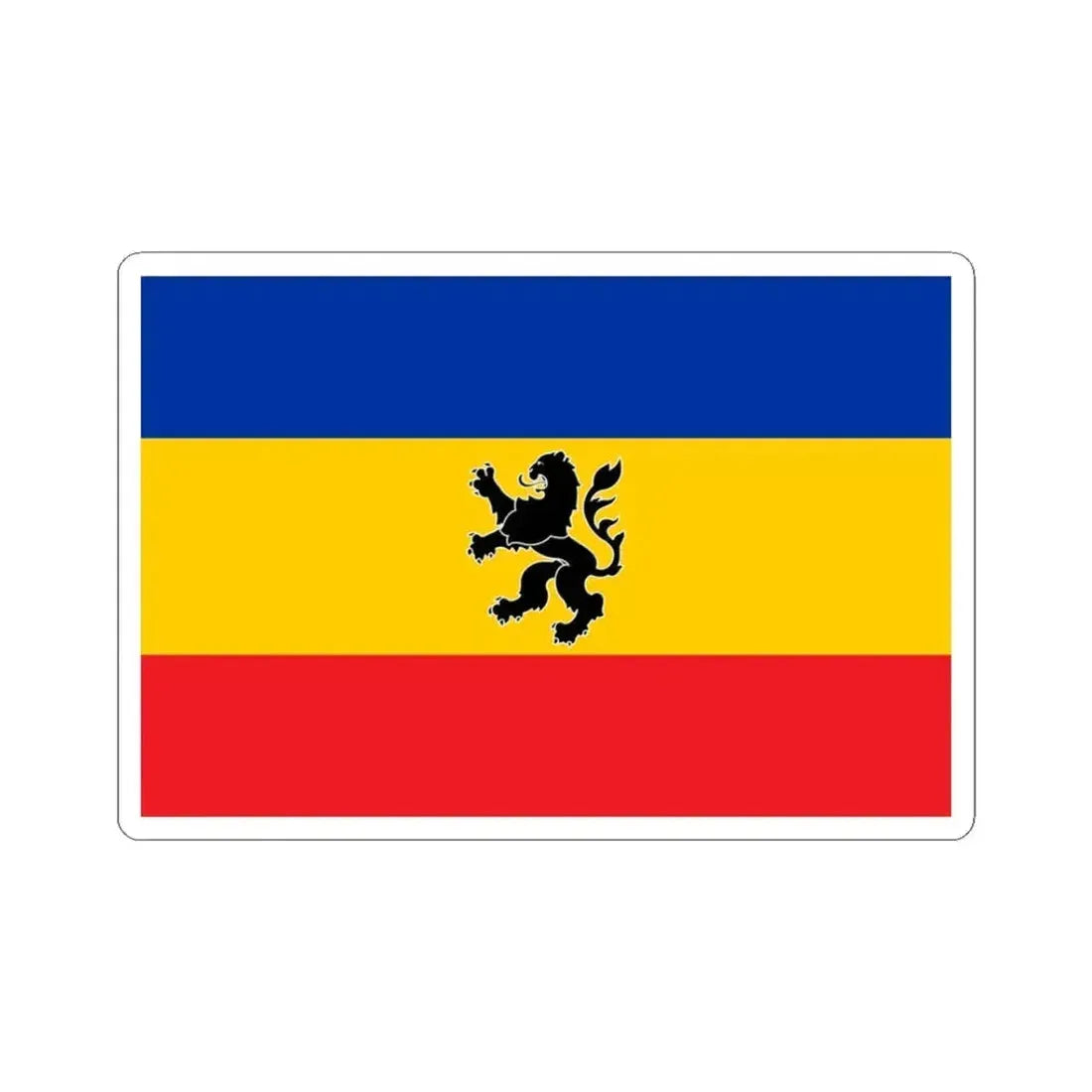 Bandera de Lo Prado (Chile) STICKER Vinyl Kiss-Cut Decal 3 Inch White - The Sticker Space