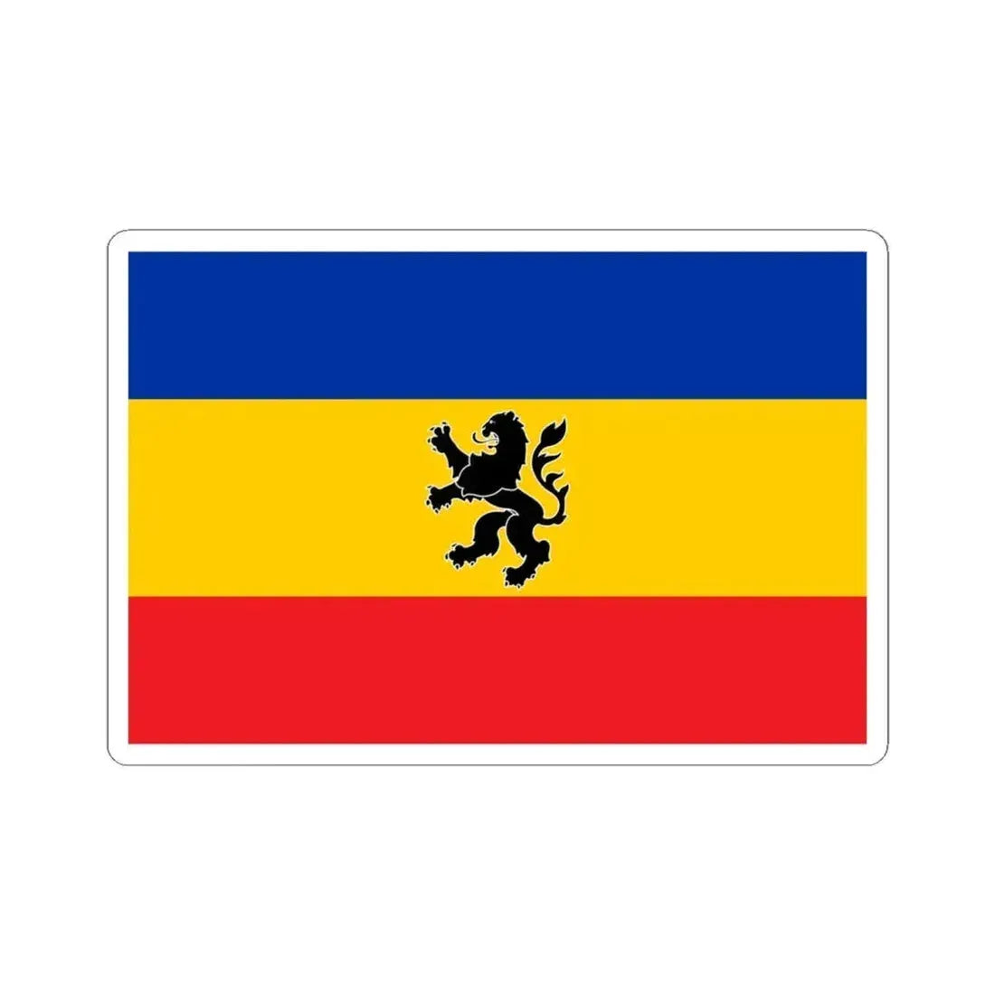 Bandera de Lo Prado (Chile) STICKER Vinyl Kiss-Cut Decal 4 Inch White - The Sticker Space