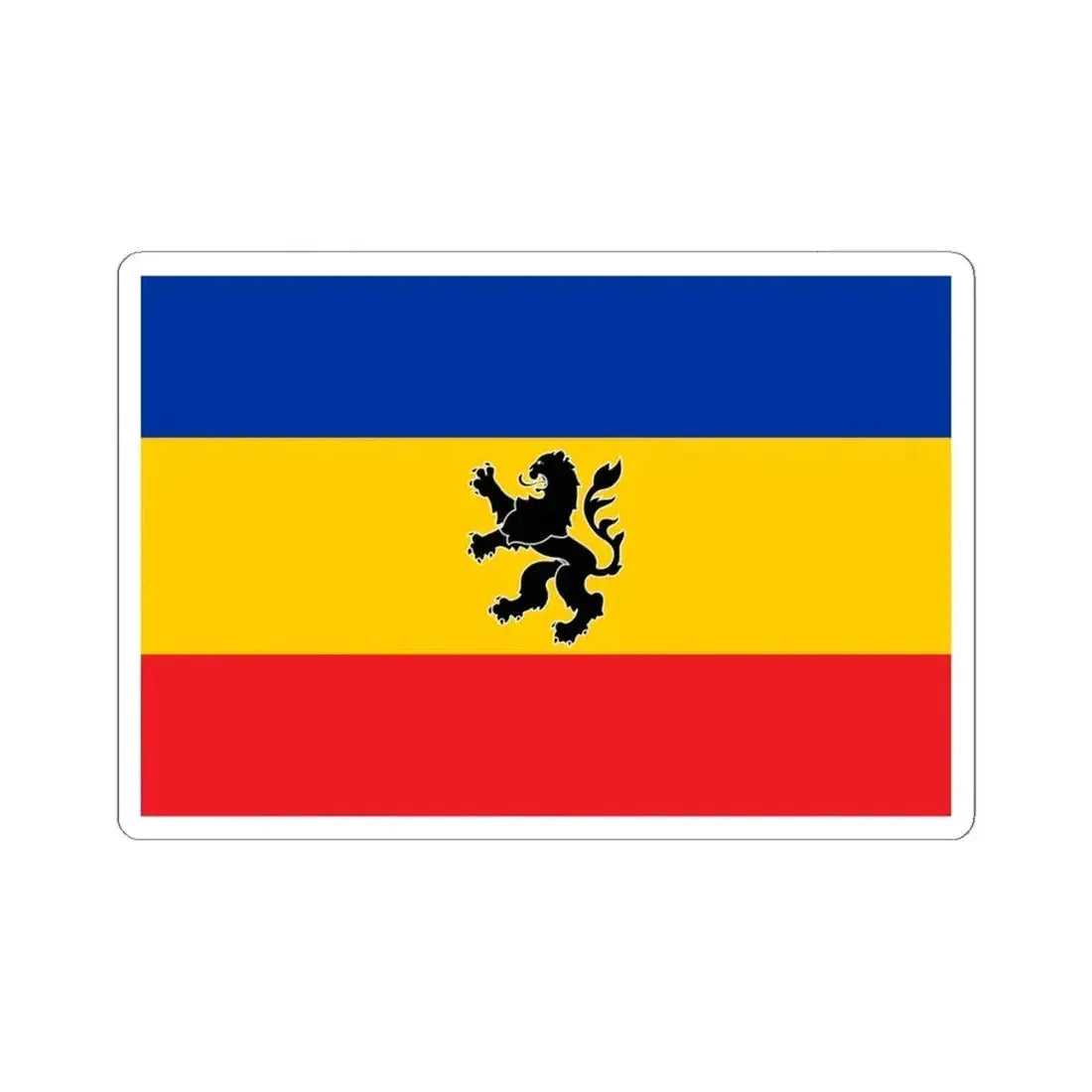 Bandera de Lo Prado (Chile) STICKER Vinyl Kiss-Cut Decal 6 Inch White - The Sticker Space