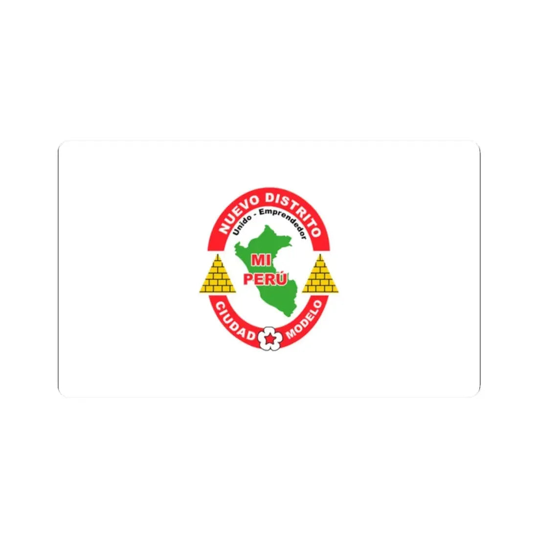 Bandera de Mi Peru Callao (Peru) STICKER Vinyl Kiss-Cut Decal 2 Inch White - The Sticker Space