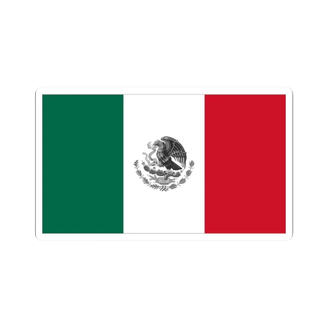 Bandera de México Civil 2 (Mexico) STICKER Vinyl Kiss-Cut Decal 2 Inch White - The Sticker Space