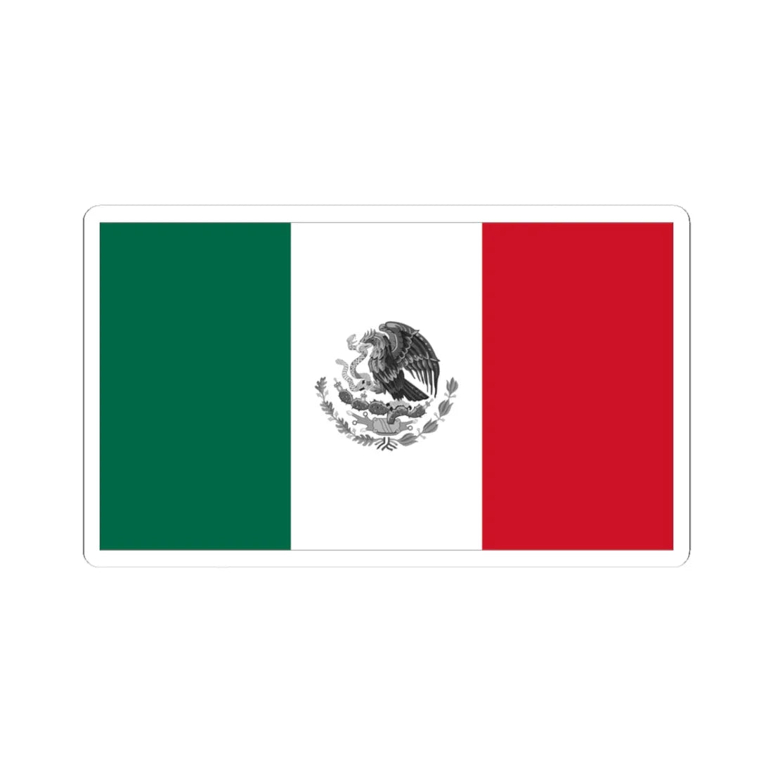 Bandera de México Civil 2 (Mexico) STICKER Vinyl Kiss-Cut Decal 3 Inch White - The Sticker Space