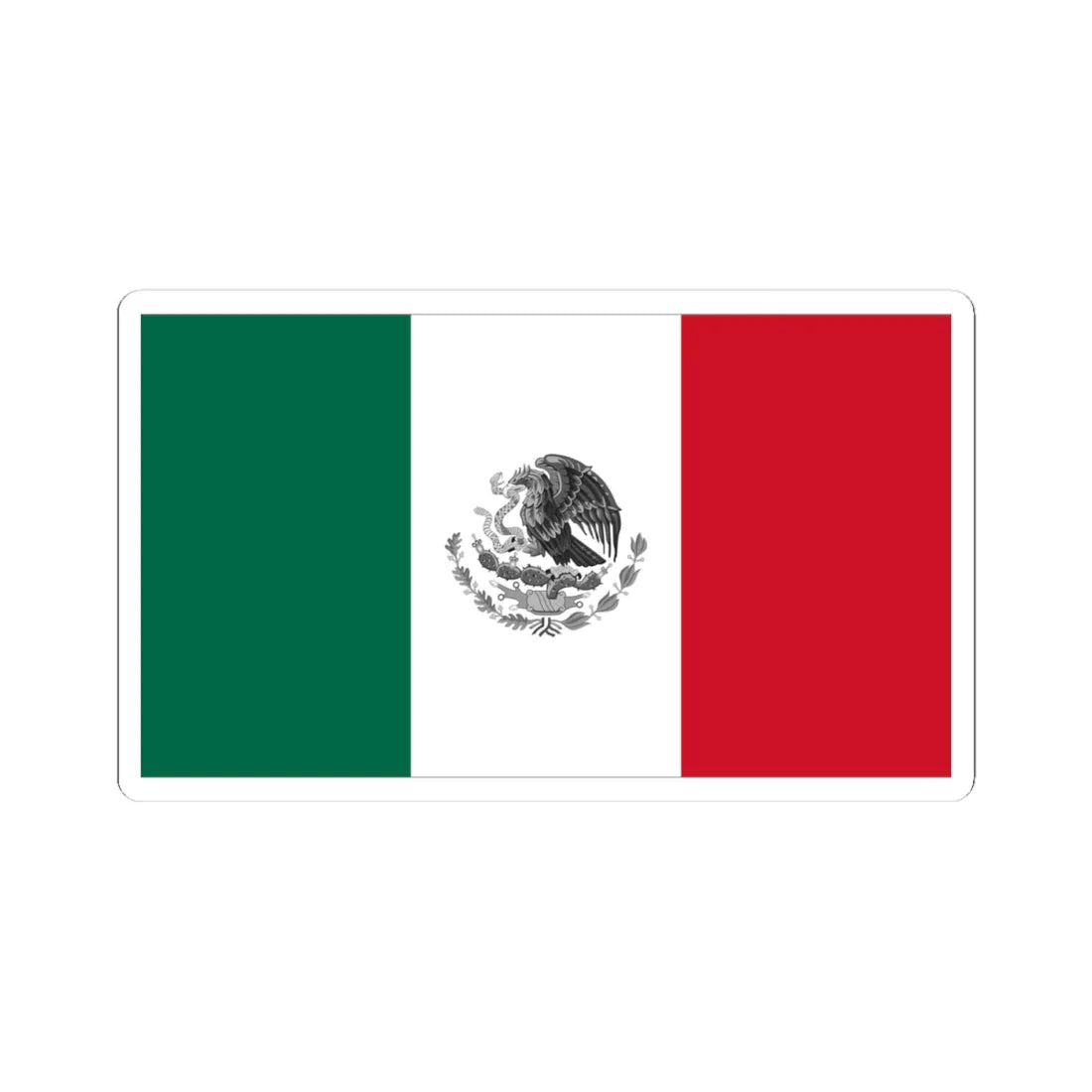 Bandera de México Civil 2 (Mexico) STICKER Vinyl Kiss-Cut Decal 4 Inch White - The Sticker Space