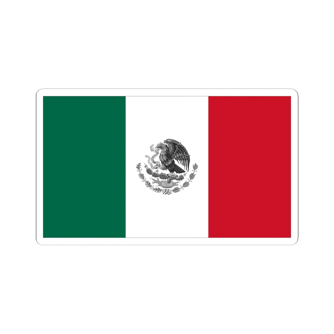 Bandera de México Civil 2 (Mexico) STICKER Vinyl Kiss-Cut Decal 6 Inch White - The Sticker Space