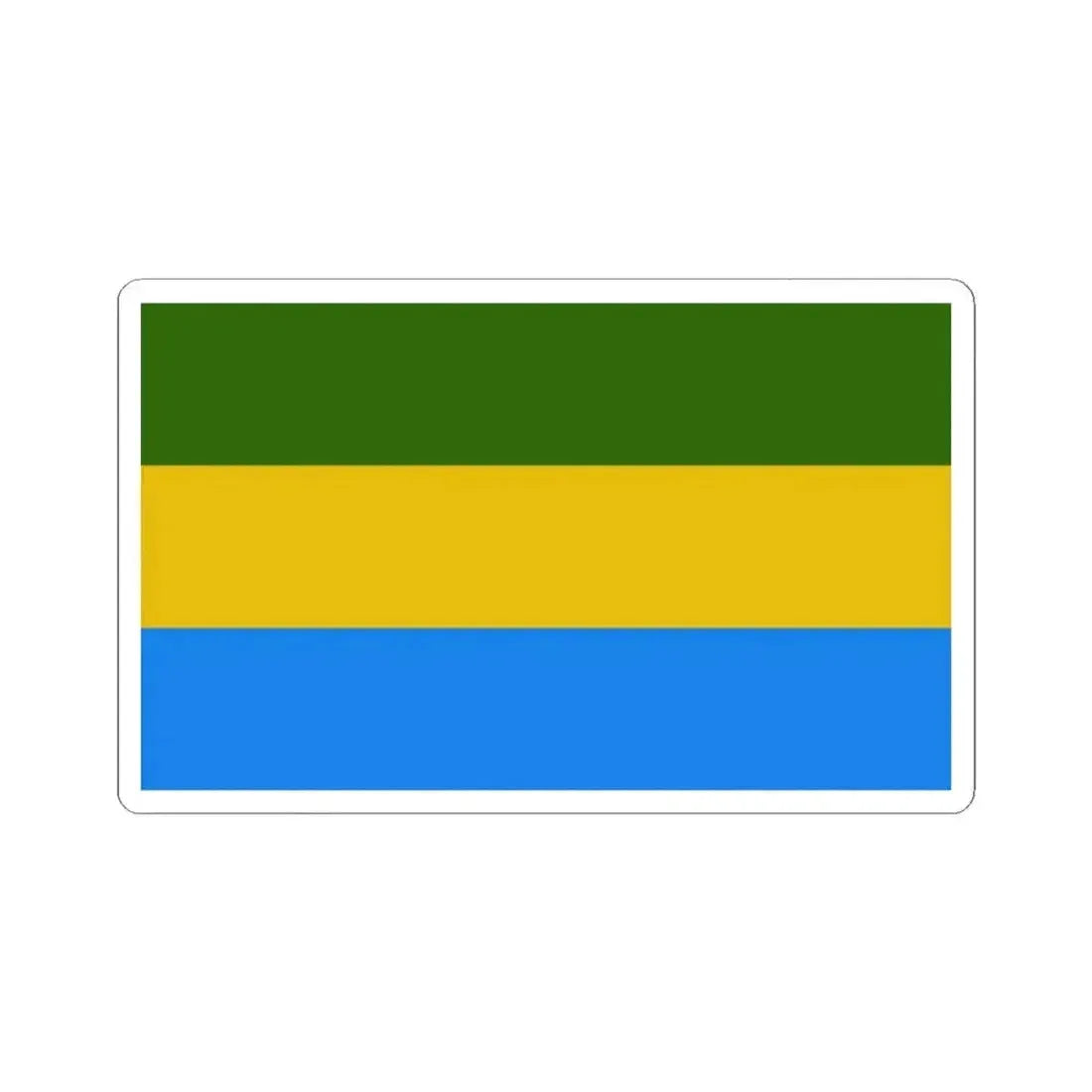 Bandera de Nandayure Costa Rica (Costa Rica) STICKER Vinyl Kiss-Cut Decal 2 Inch White - The Sticker Space