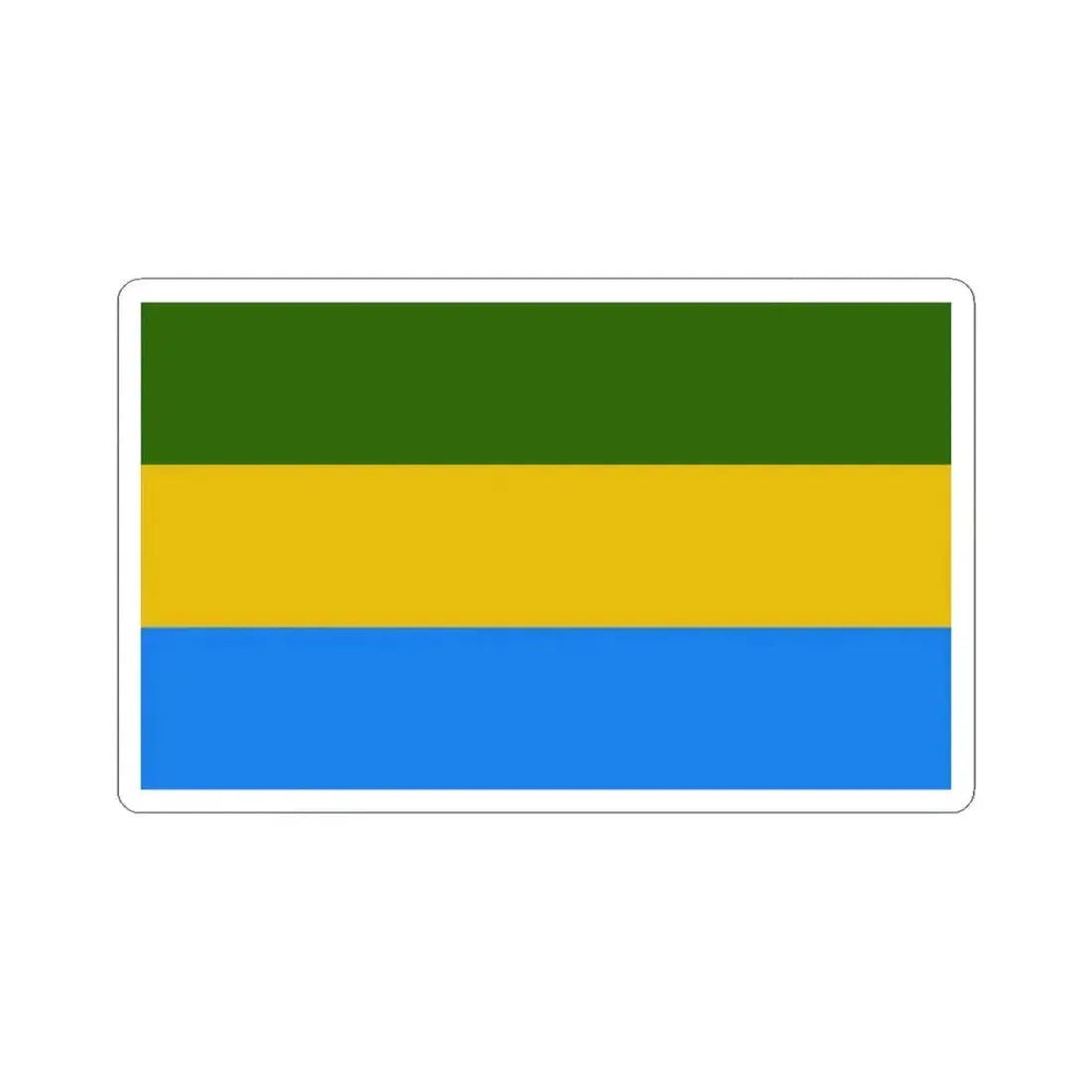 Bandera de Nandayure Costa Rica (Costa Rica) STICKER Vinyl Kiss-Cut Decal 3 Inch White - The Sticker Space