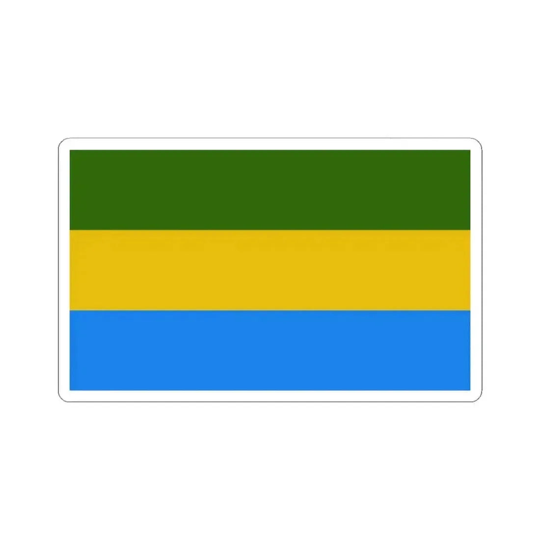 Bandera de Nandayure Costa Rica (Costa Rica) STICKER Vinyl Kiss-Cut Decal 4 Inch White - The Sticker Space