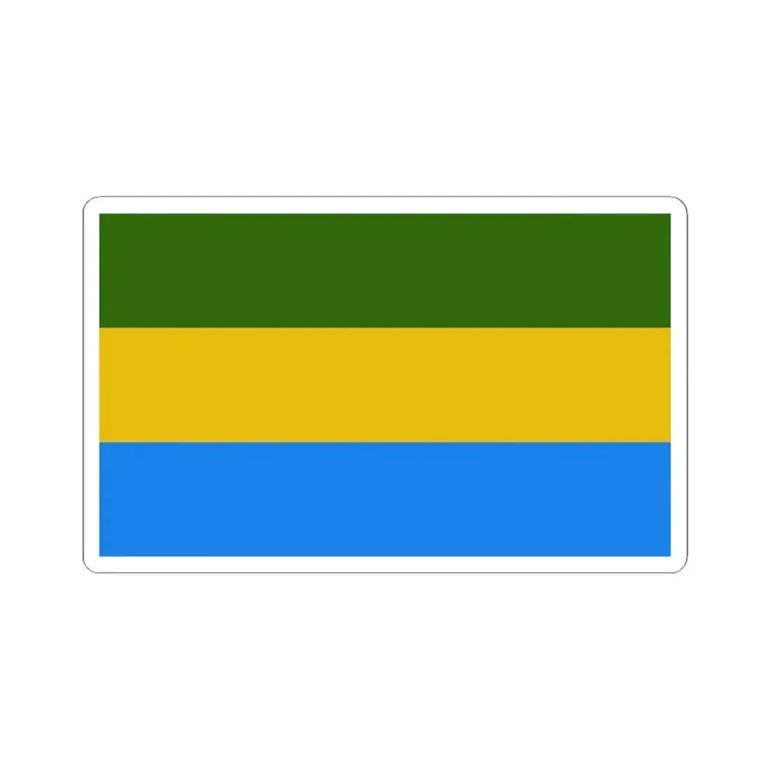 Bandera de Nandayure Costa Rica (Costa Rica) STICKER Vinyl Kiss-Cut Decal 6 Inch White - The Sticker Space