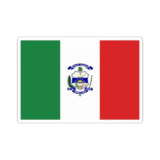 Bandera de Naranjal (Ecuador) STICKER Vinyl Kiss-Cut Decal 2 Inch White - The Sticker Space