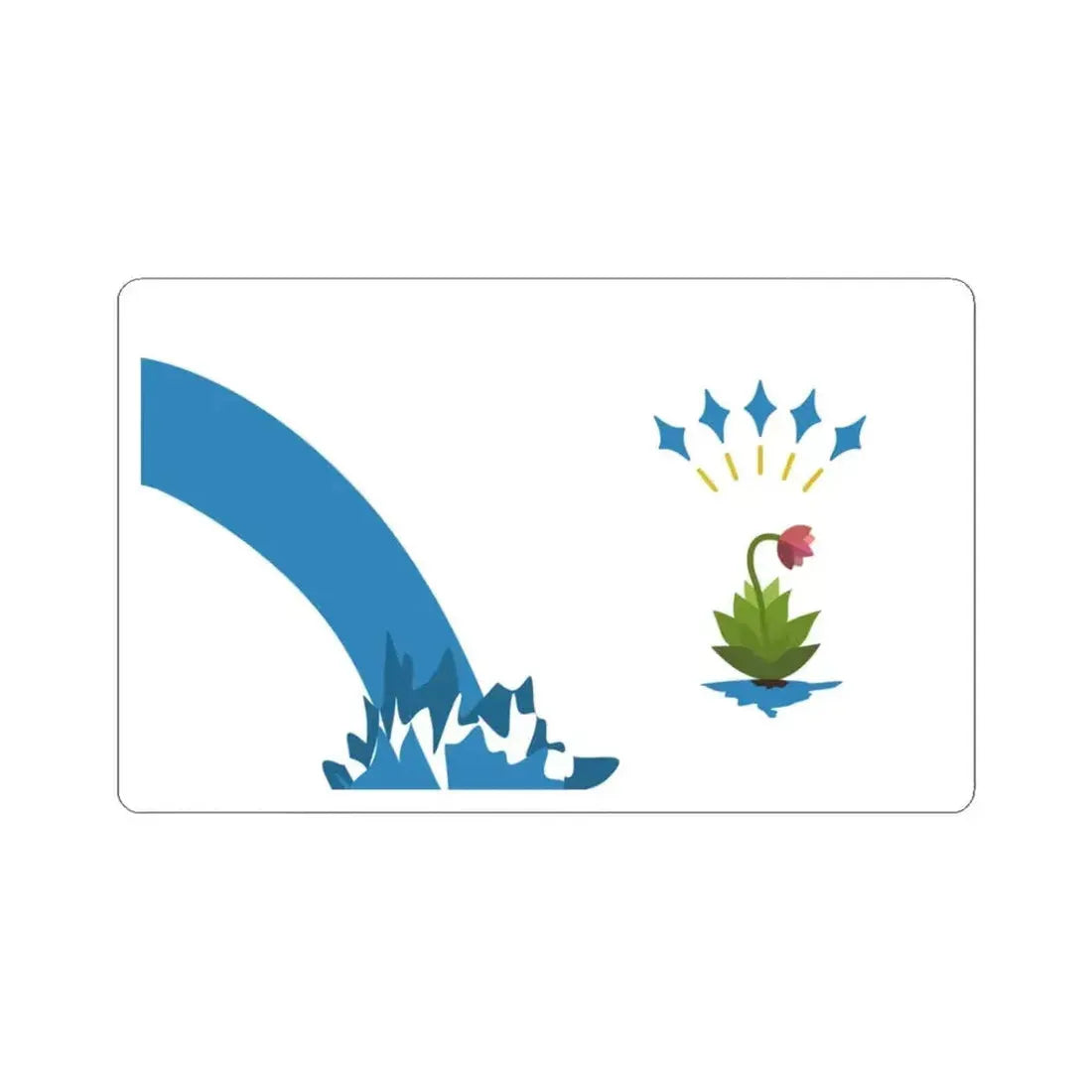 Bandera de Oreamuno Costa Rica (Costa Rica) STICKER Vinyl Kiss-Cut Decal 3 Inch White - The Sticker Space