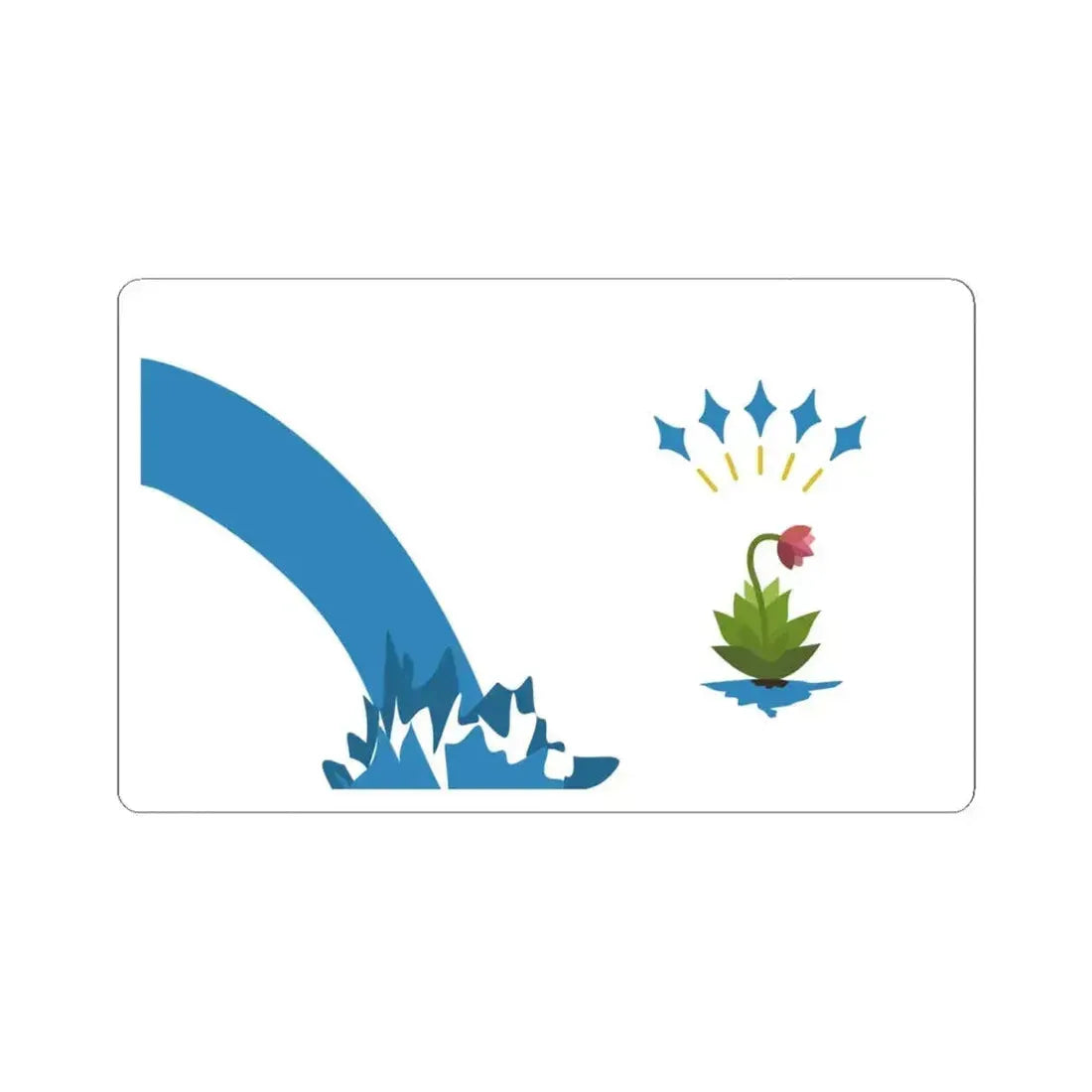 Bandera de Oreamuno Costa Rica (Costa Rica) STICKER Vinyl Kiss-Cut Decal 6 Inch White - The Sticker Space