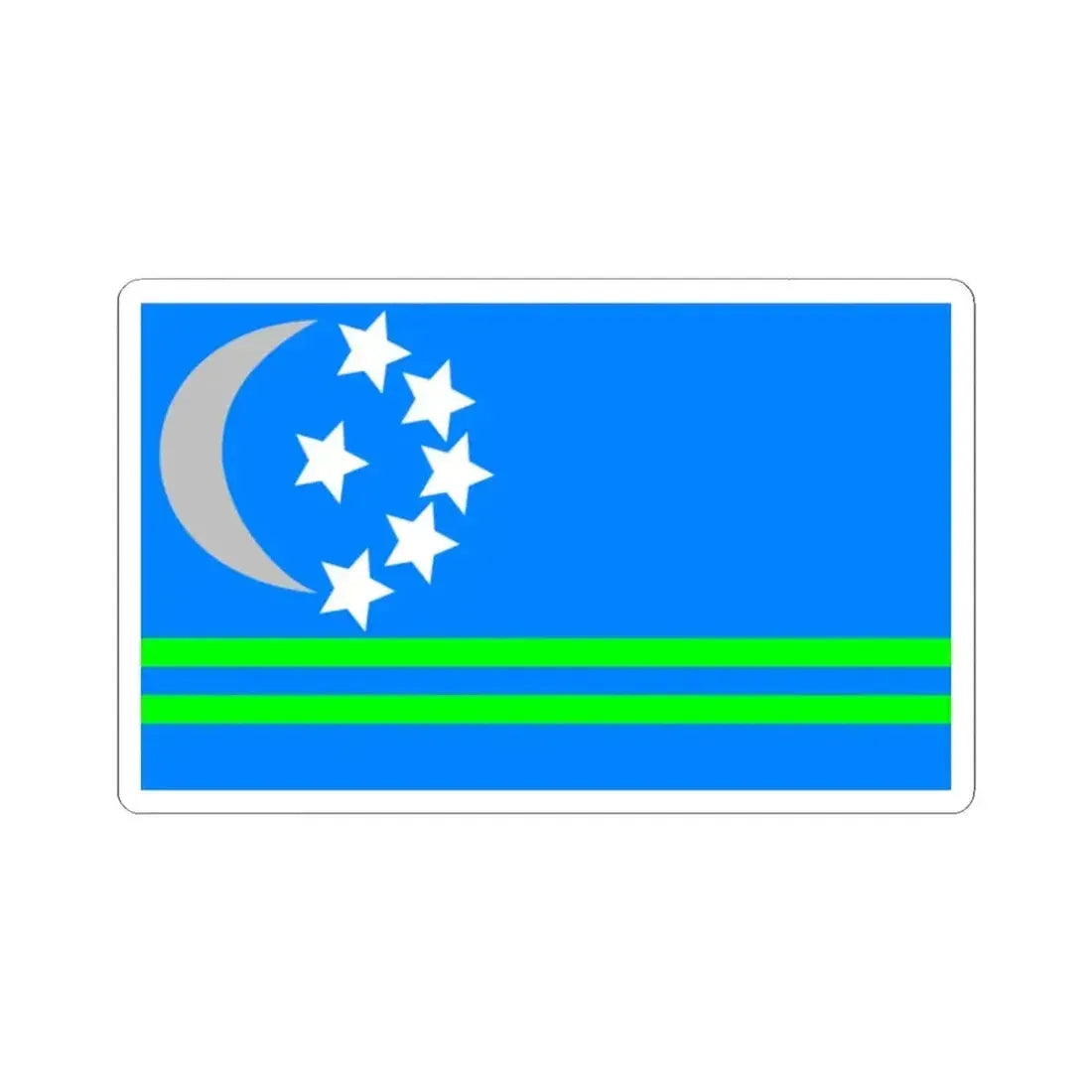 Bandera de Osa (Costa Rica) STICKER Vinyl Kiss-Cut Decal 2 Inch White - The Sticker Space