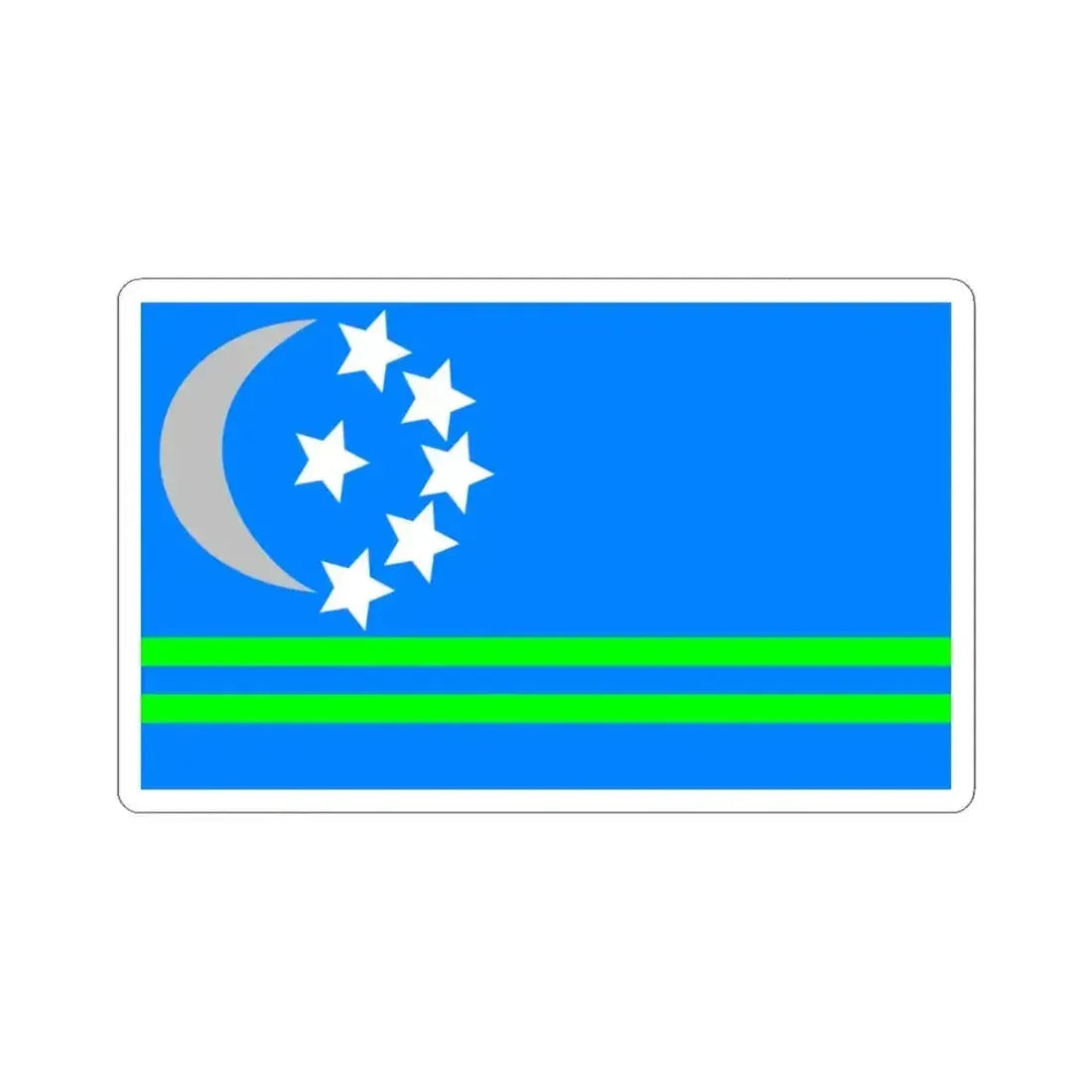 Bandera de Osa (Costa Rica) STICKER Vinyl Kiss-Cut Decal 3 Inch White - The Sticker Space