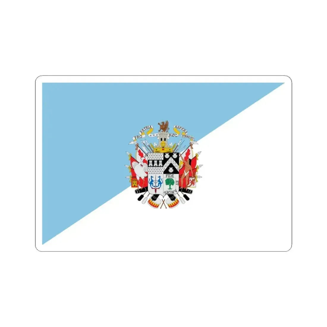 Bandera de Osorno (Chile) STICKER Vinyl Kiss-Cut Decal 4 Inch White - The Sticker Space