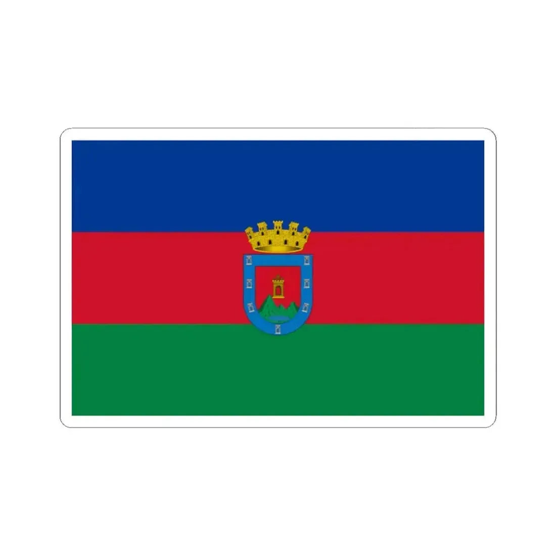 Bandera de Otavalo (Ecuador) STICKER Vinyl Kiss-Cut Decal 2 Inch White - The Sticker Space