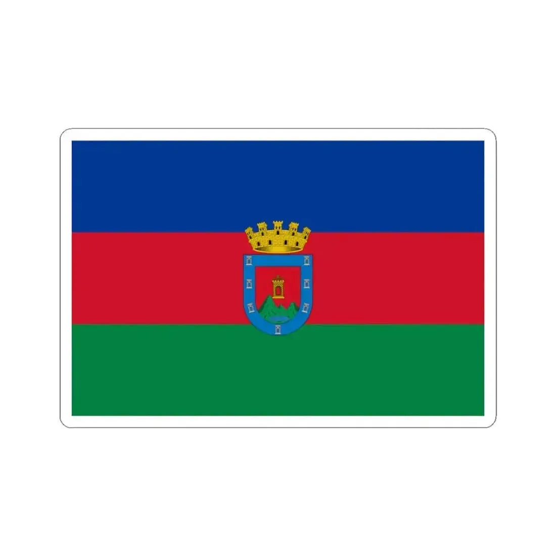 Bandera de Otavalo (Ecuador) STICKER Vinyl Kiss-Cut Decal 3 Inch White - The Sticker Space