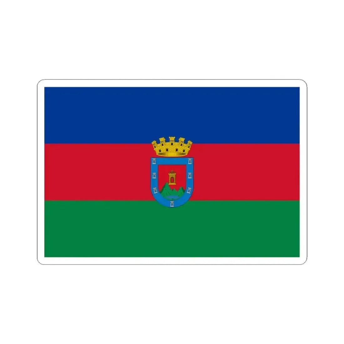 Bandera de Otavalo (Ecuador) STICKER Vinyl Kiss-Cut Decal 4 Inch White - The Sticker Space