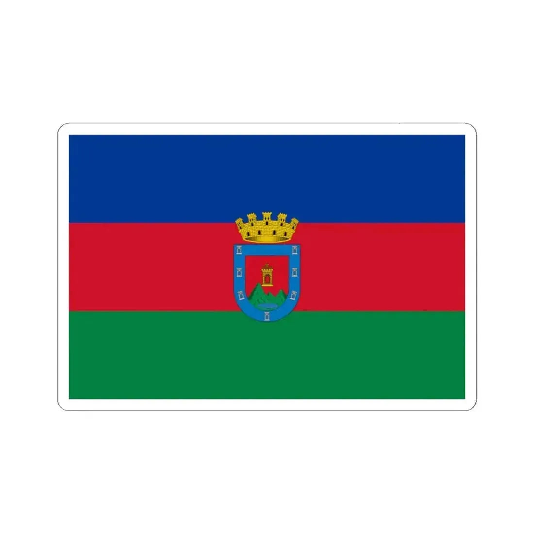 Bandera de Otavalo (Ecuador) STICKER Vinyl Kiss-Cut Decal 6 Inch White - The Sticker Space