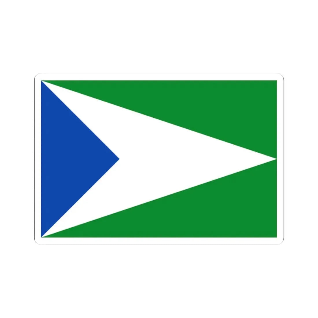 Bandera de Oxapampa (Peru) STICKER Vinyl Kiss-Cut Decal 2 Inch White - The Sticker Space