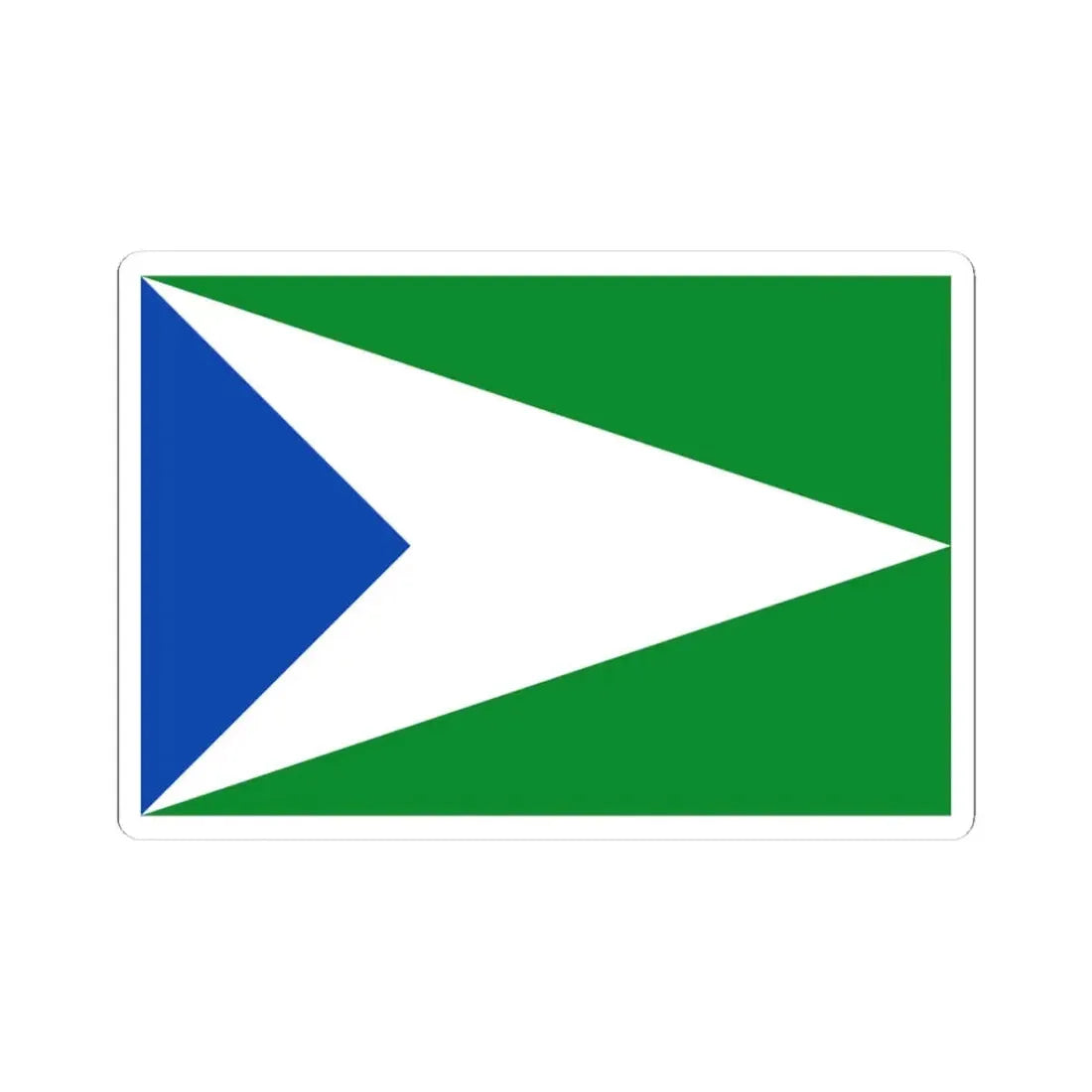 Bandera de Oxapampa (Peru) STICKER Vinyl Kiss-Cut Decal 3 Inch White - The Sticker Space