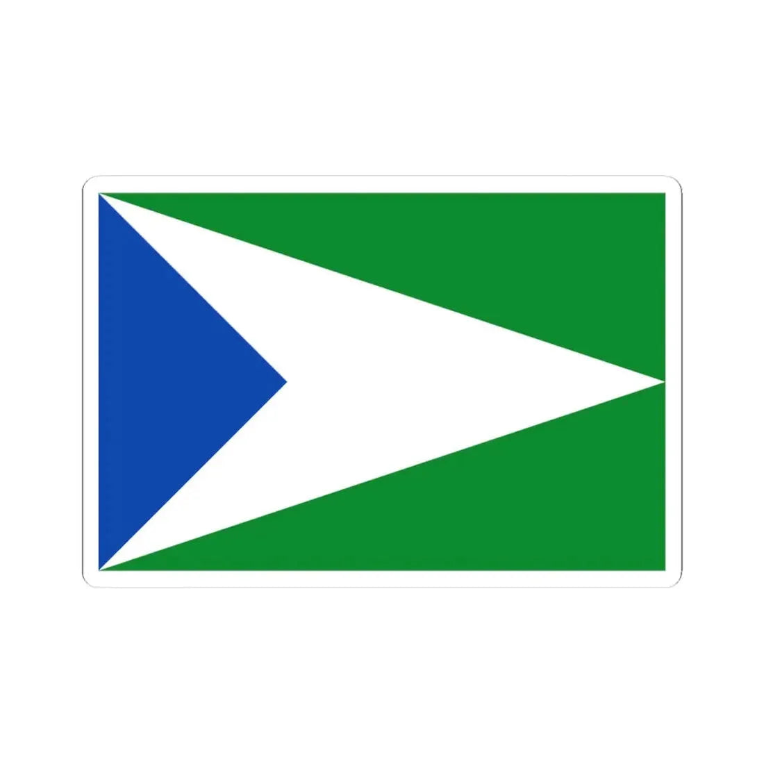 Bandera de Oxapampa (Peru) STICKER Vinyl Kiss-Cut Decal 4 Inch White - The Sticker Space