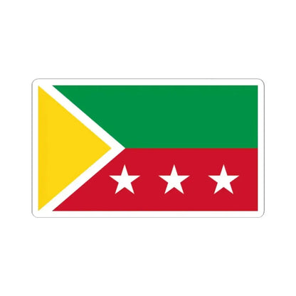 Bandera de Paquisha (Ecuador) STICKER Vinyl Kiss-Cut Decal 2 Inch White - The Sticker Space