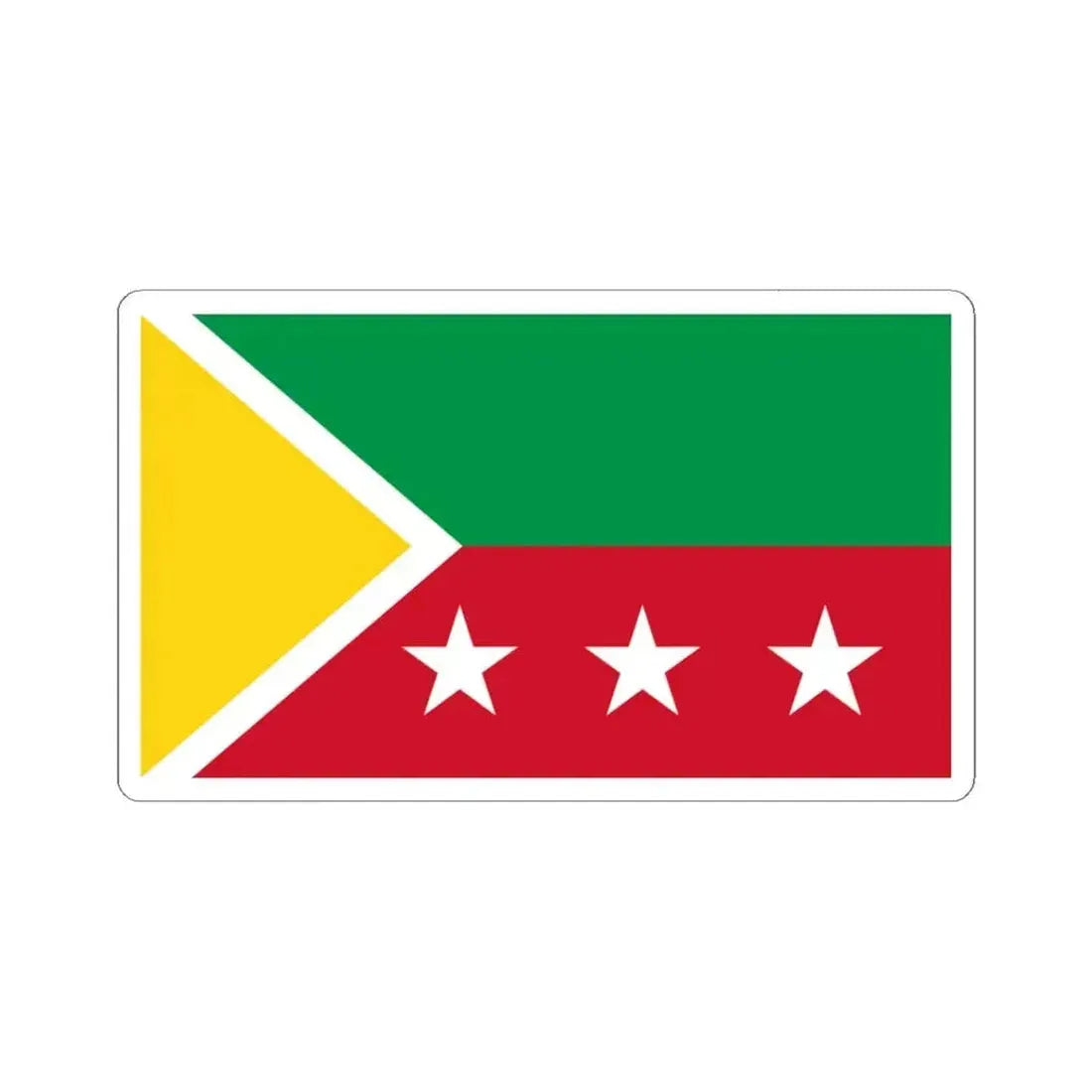 Bandera de Paquisha (Ecuador) STICKER Vinyl Kiss-Cut Decal 3 Inch White - The Sticker Space