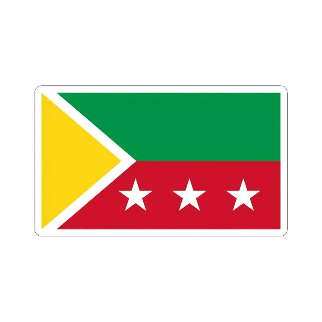 Bandera de Paquisha (Ecuador) STICKER Vinyl Kiss-Cut Decal 6 Inch White - The Sticker Space