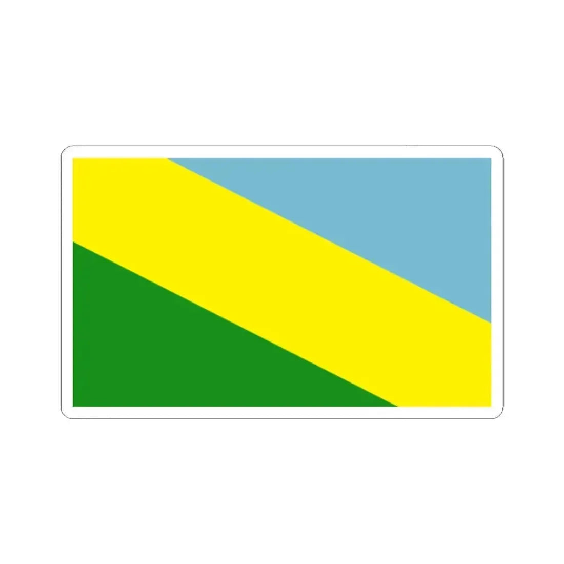 Bandera de Pimampiro (Ecuador) STICKER Vinyl Kiss-Cut Decal 2 Inch White - The Sticker Space