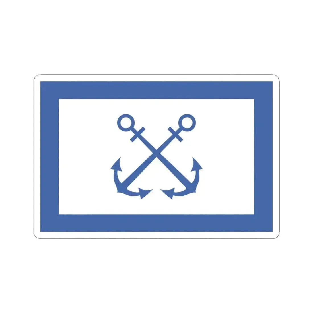 Bandera de Prefectura Naval Argentina (Argentina) STICKER Vinyl Kiss-Cut Decal 3 Inch White - The Sticker Space