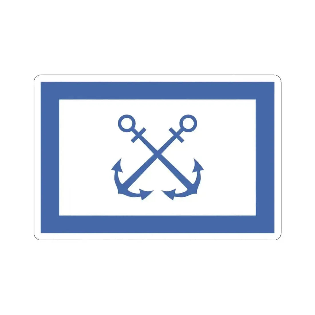 Bandera de Prefectura Naval Argentina (Argentina) STICKER Vinyl Kiss-Cut Decal 4 Inch White - The Sticker Space