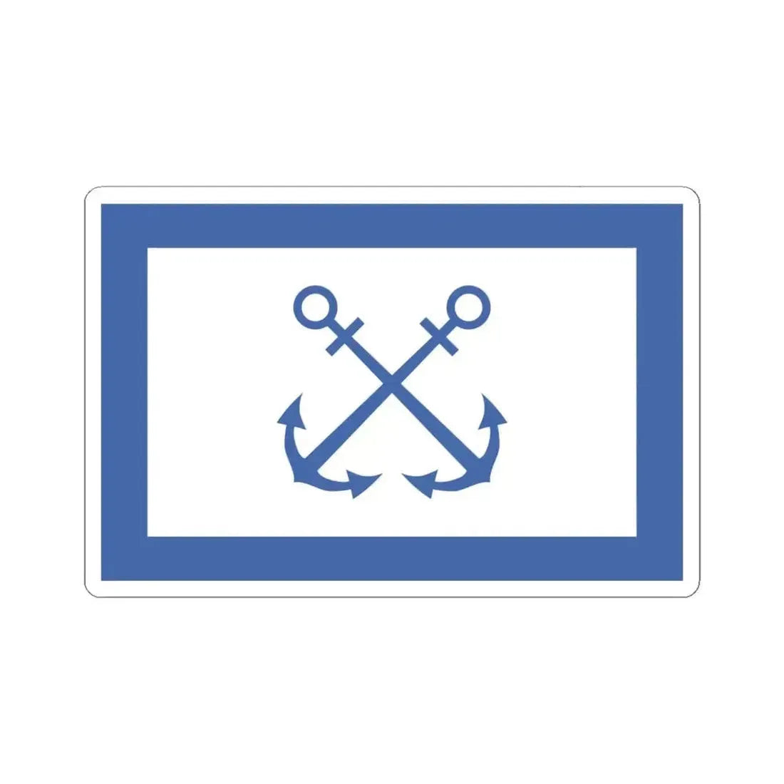 Bandera de Prefectura Naval Argentina (Argentina) STICKER Vinyl Kiss-Cut Decal 6 Inch White - The Sticker Space
