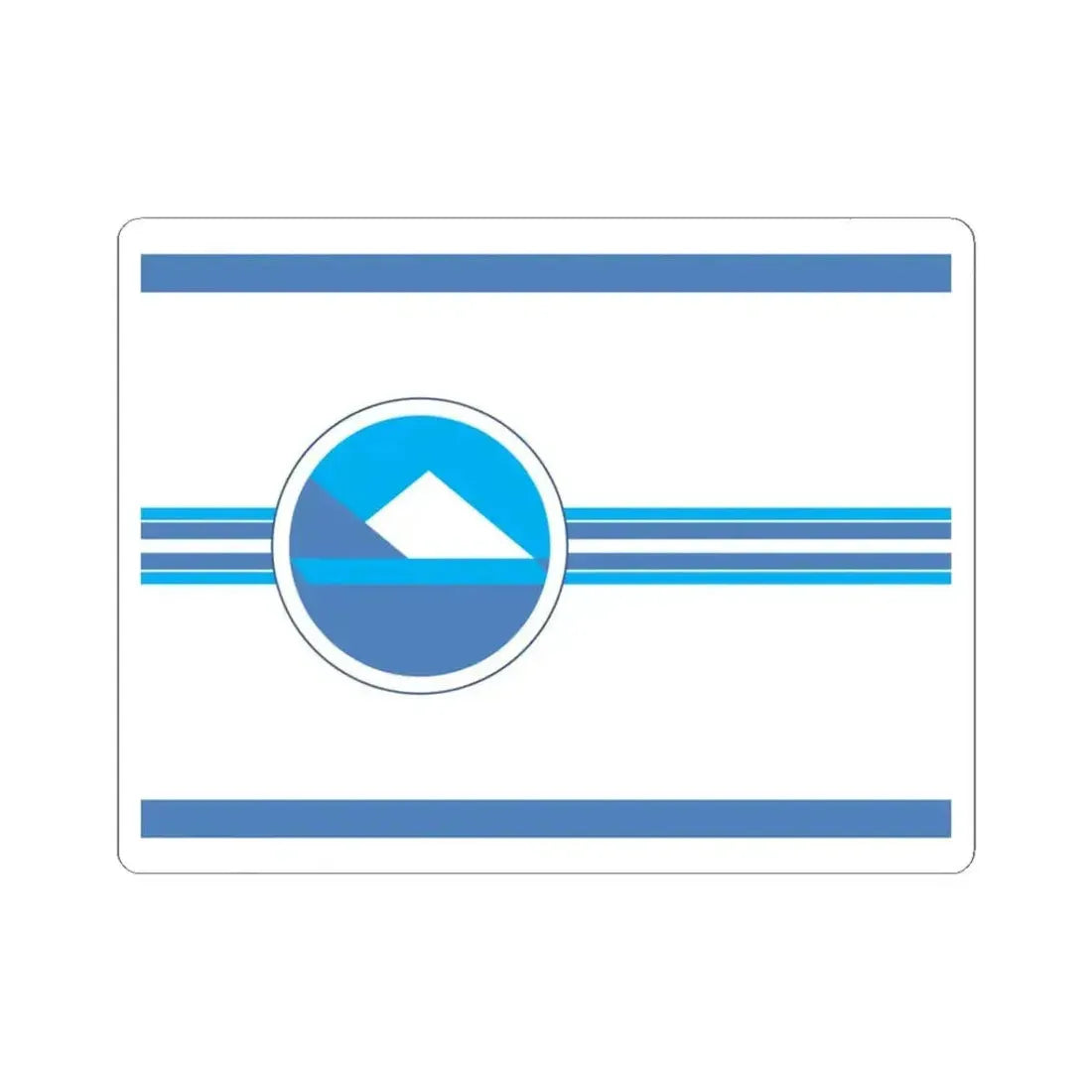 Bandera de Puerto Varas (Chile) STICKER Vinyl Kiss-Cut Decal 3 Inch White - The Sticker Space