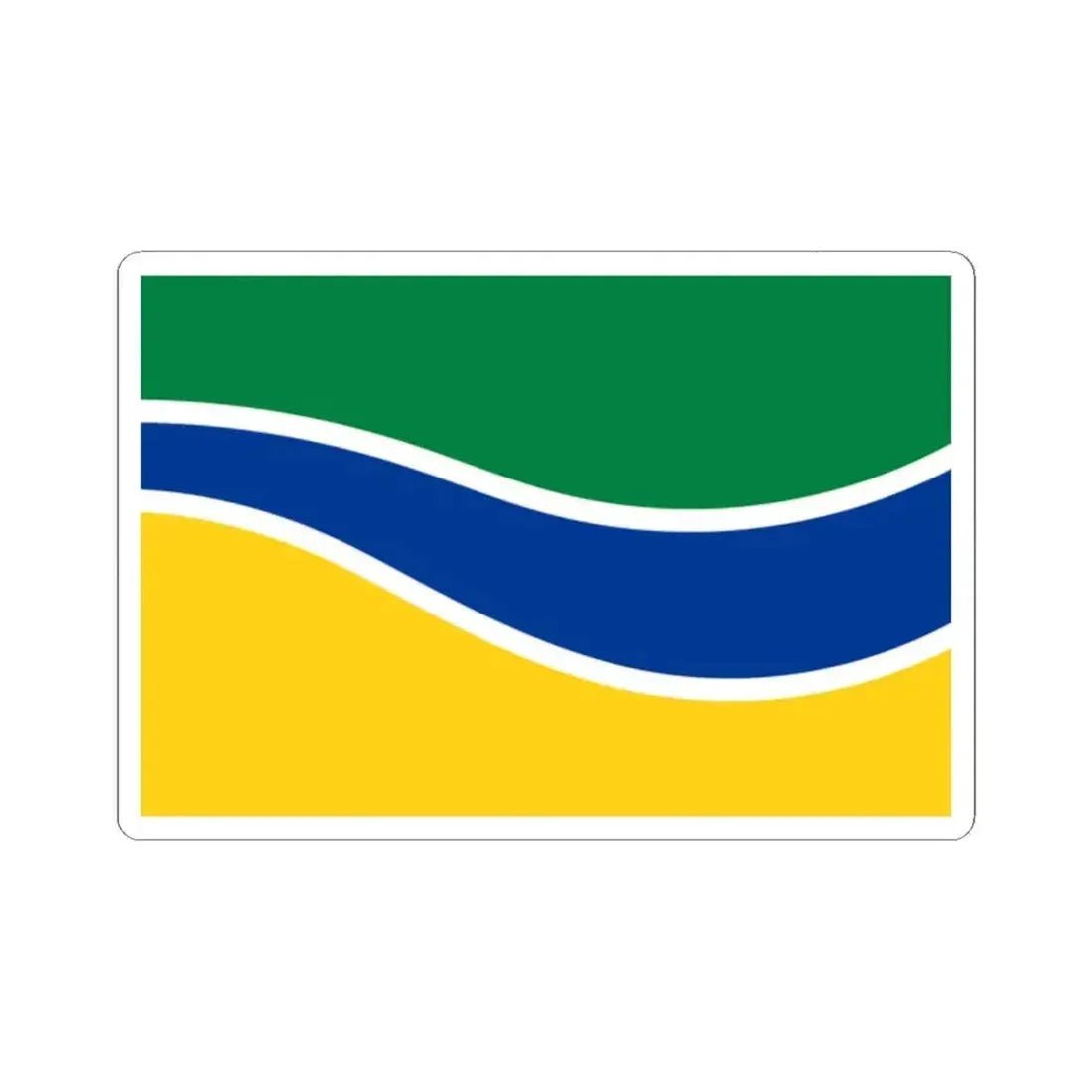 Bandera de Puyo (Ecuador) STICKER Vinyl Kiss-Cut Decal 2 Inch White - The Sticker Space