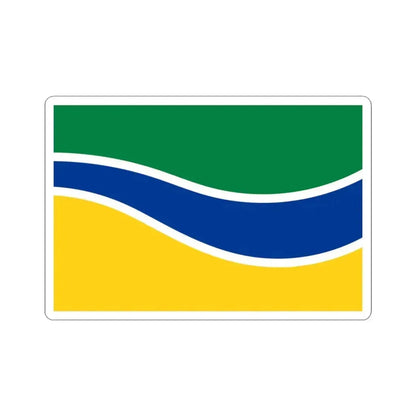 Bandera de Puyo (Ecuador) STICKER Vinyl Kiss-Cut Decal 3 Inch White - The Sticker Space