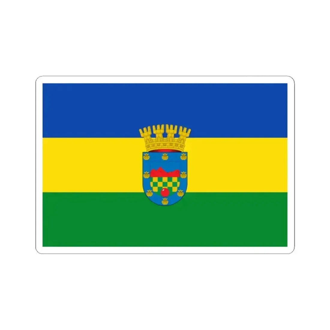 Bandera de Quilicura (Chile) STICKER Vinyl Kiss-Cut Decal 2 Inch White - The Sticker Space