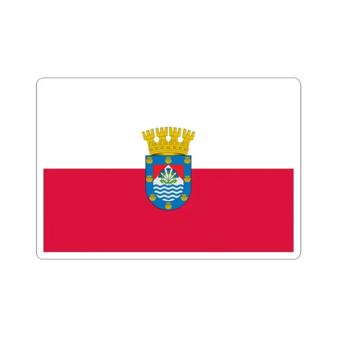 Bandera de Renca (Chile) STICKER Vinyl Kiss-Cut Decal 3 Inch White - The Sticker Space