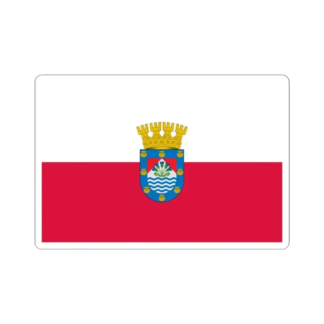 Bandera de Renca (Chile) STICKER Vinyl Kiss-Cut Decal 4 Inch White - The Sticker Space