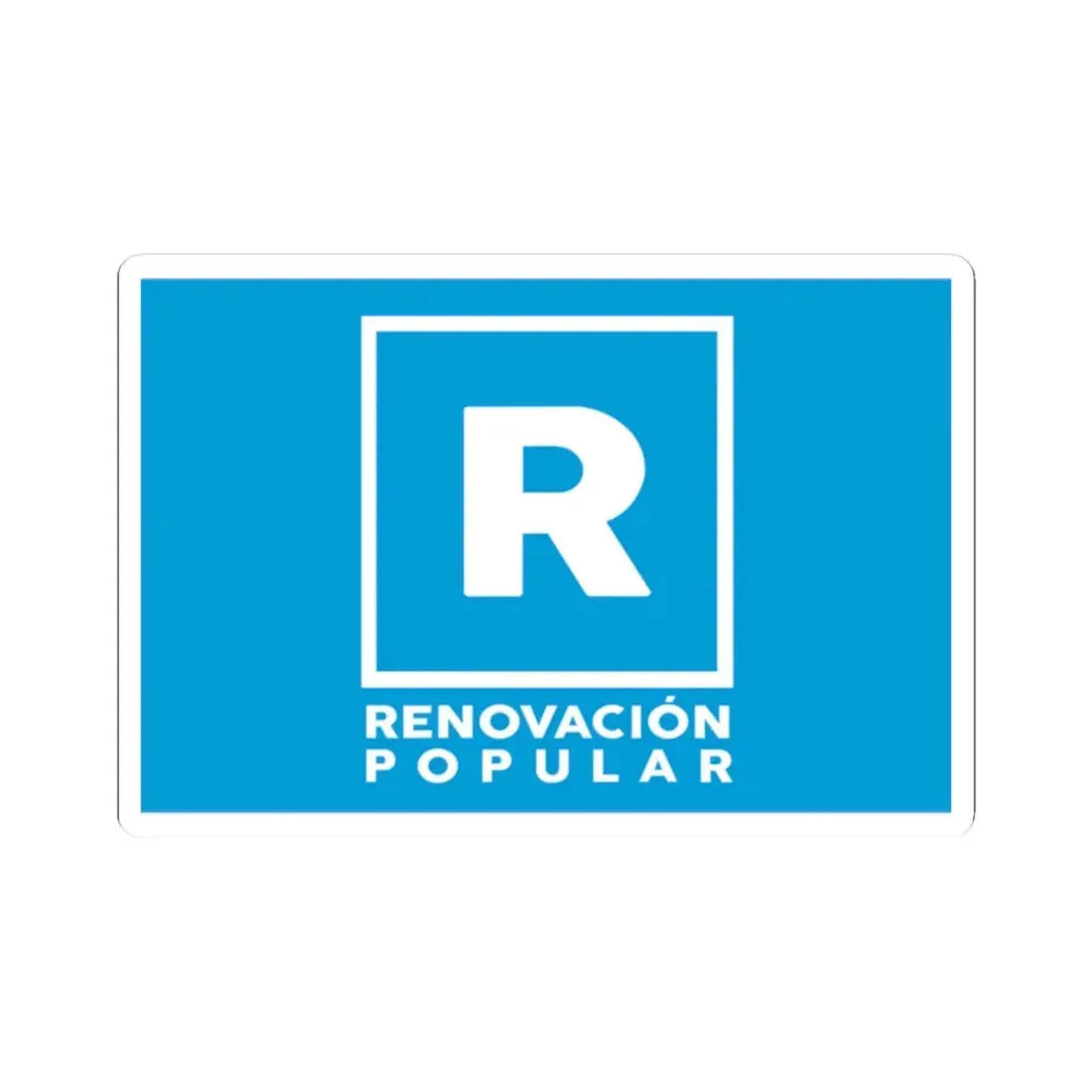 Bandera de Renovacion Popular (Peru) STICKER Vinyl Kiss-Cut Decal 2 Inch White - The Sticker Space