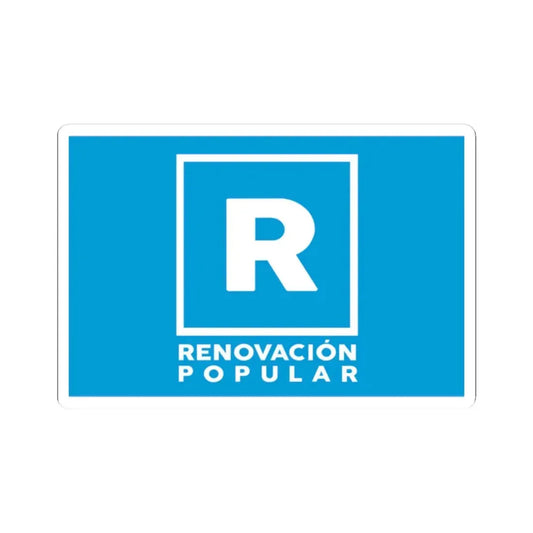 Bandera de Renovacion Popular (Peru) STICKER Vinyl Kiss-Cut Decal 2 Inch White - The Sticker Space