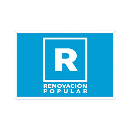 Bandera de Renovacion Popular (Peru) STICKER Vinyl Kiss-Cut Decal 3 Inch White - The Sticker Space