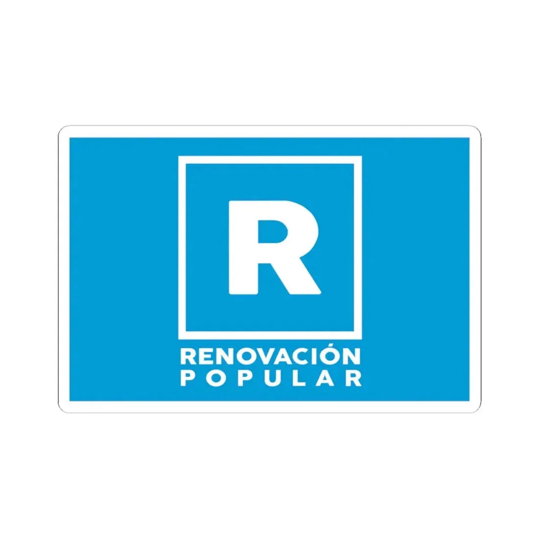 Bandera de Renovacion Popular (Peru) STICKER Vinyl Kiss-Cut Decal 4 Inch White - The Sticker Space