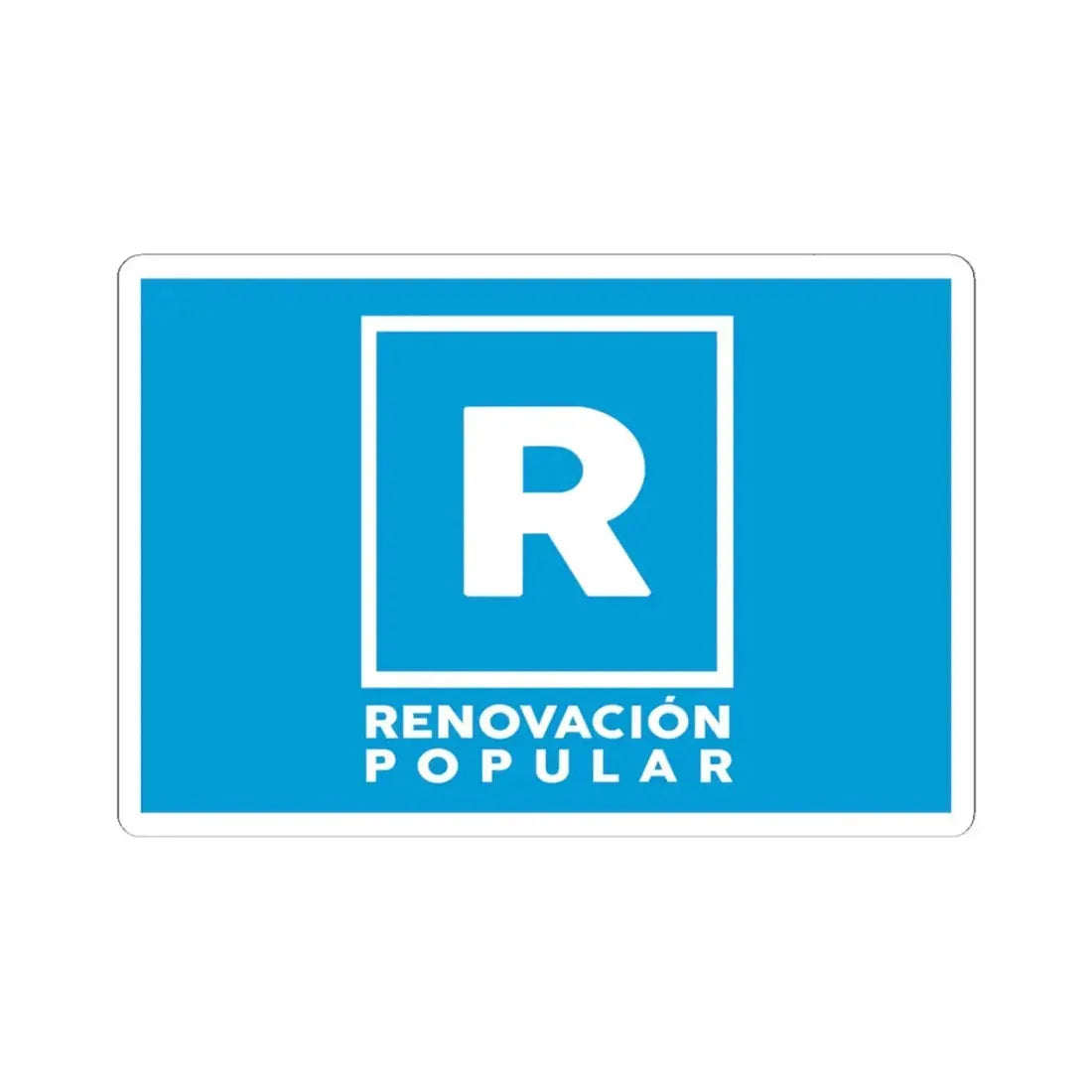 Bandera de Renovacion Popular (Peru) STICKER Vinyl Kiss-Cut Decal 6 Inch White - The Sticker Space