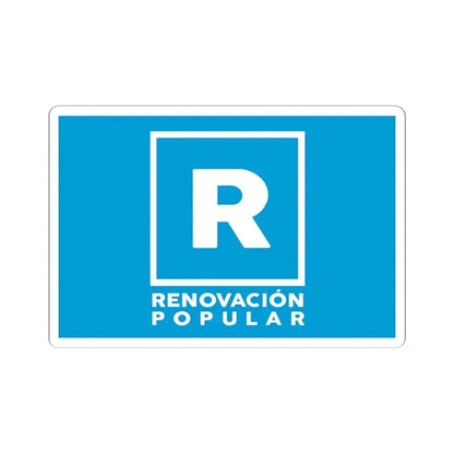 Bandera de Renovacion Popular (Peru) STICKER Vinyl Kiss-Cut Decal 6 Inch White - The Sticker Space